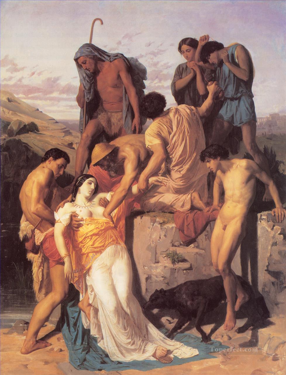 Zenobia Found by Shepherds William Adolphe Bouguereau nude Oil Paintings